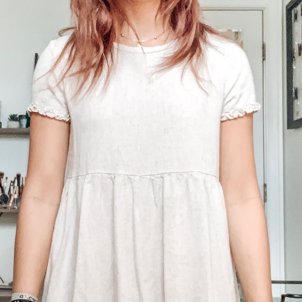 tan dress